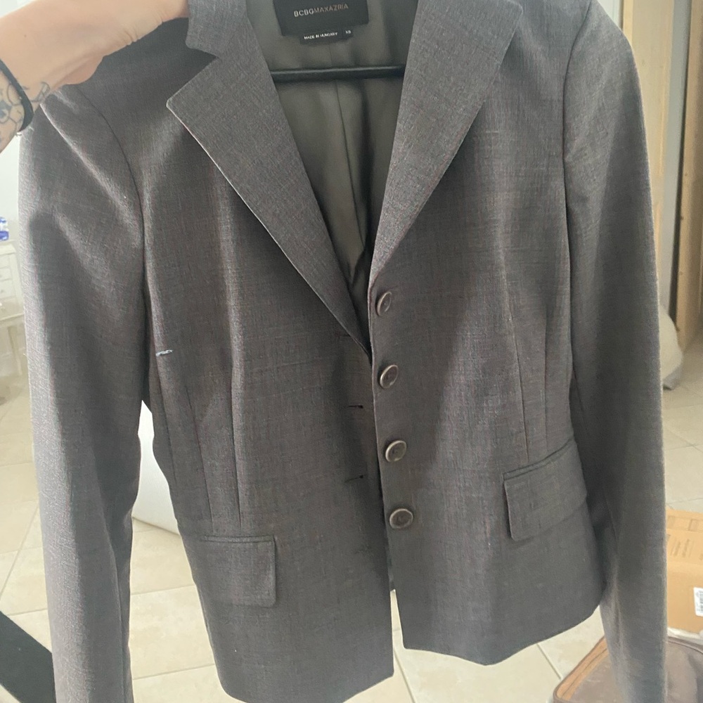 BCBGMAXAZRIA Gray Blazer